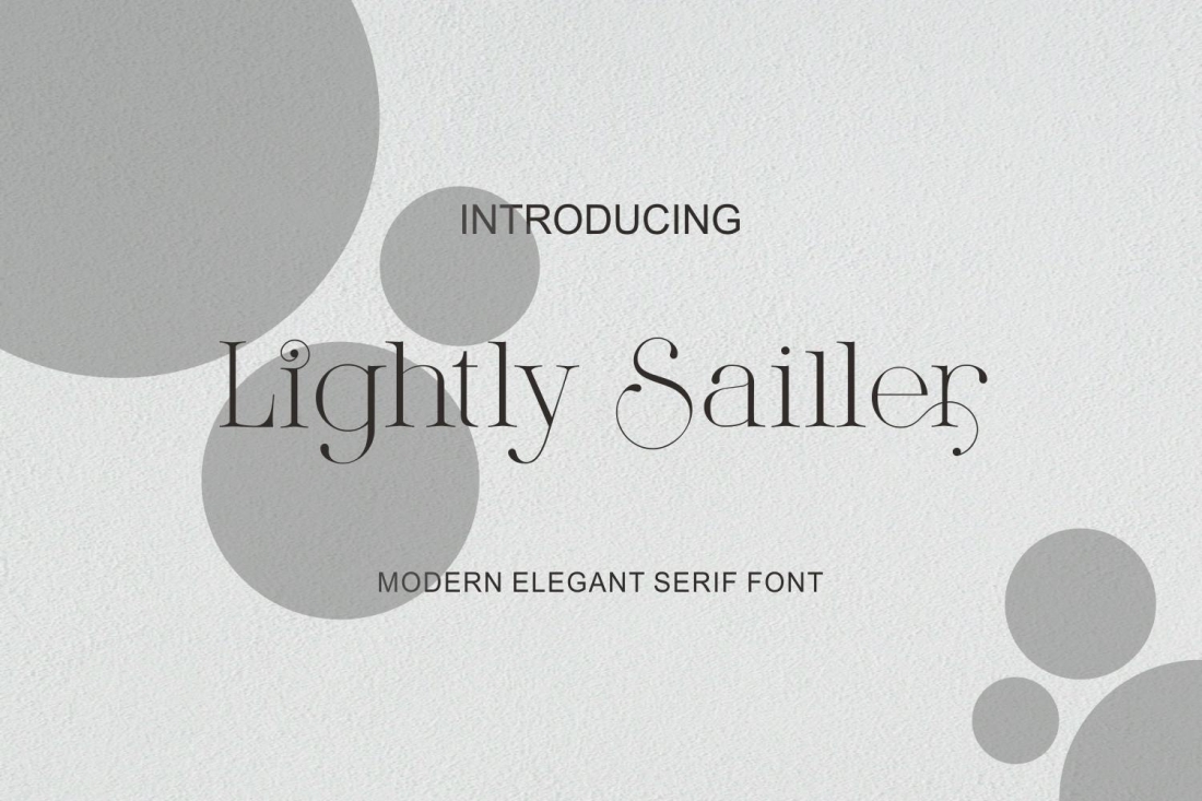 Lightly Sailler - Beautiful New Serif Font