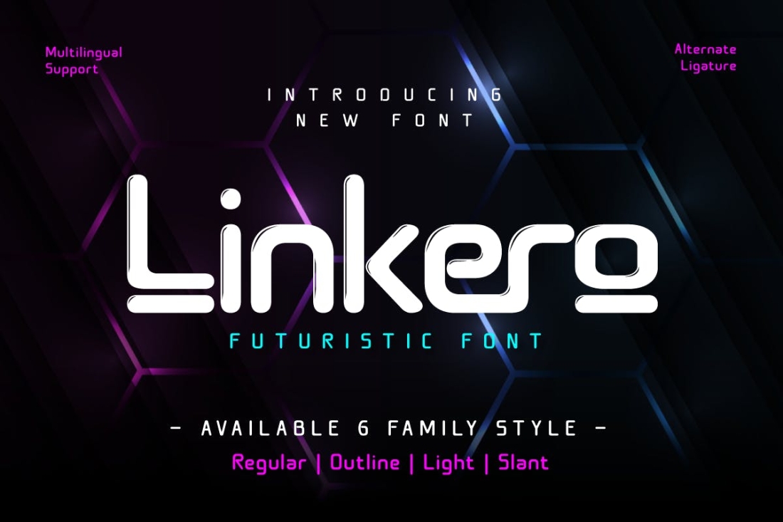 Linkero - Futuristic Font