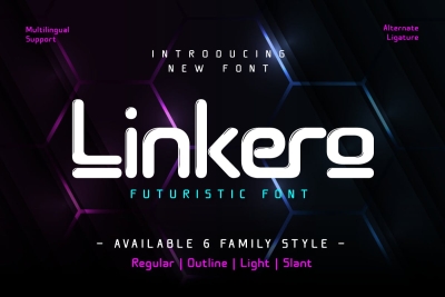 Linkero - Futuristic Font