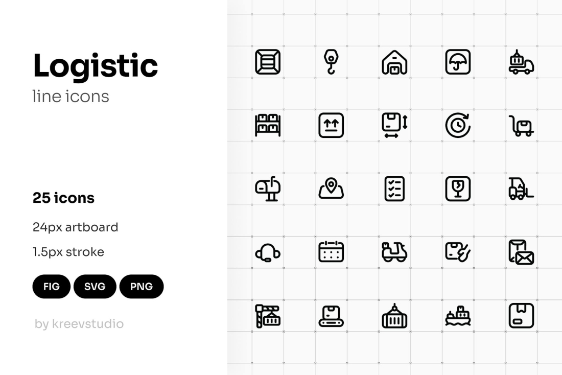 Logistic Line UI Icons