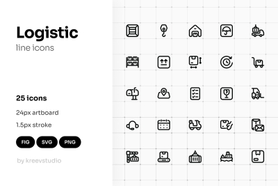 Logistic Line UI Icons