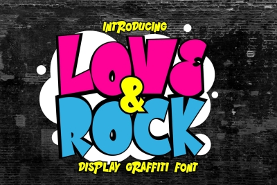 Love and Rock - Display Graffiti Font