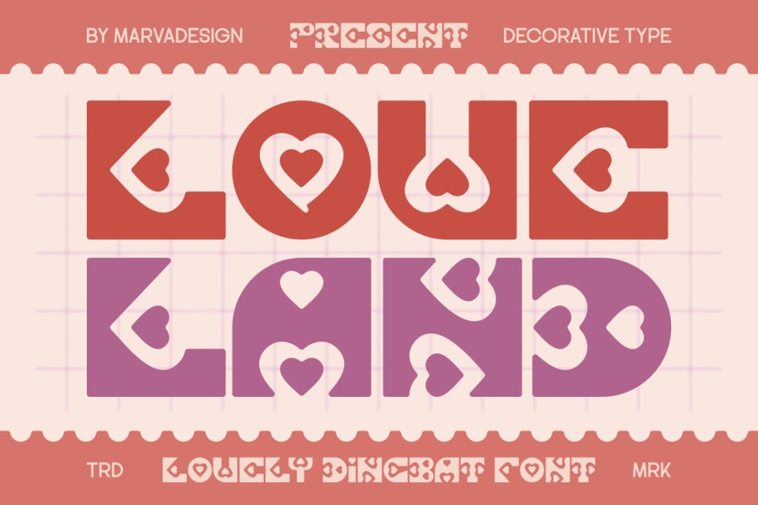 Love Land - Dingbat Display Font