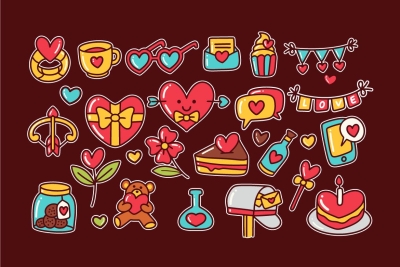 Love Stickers Element Collection