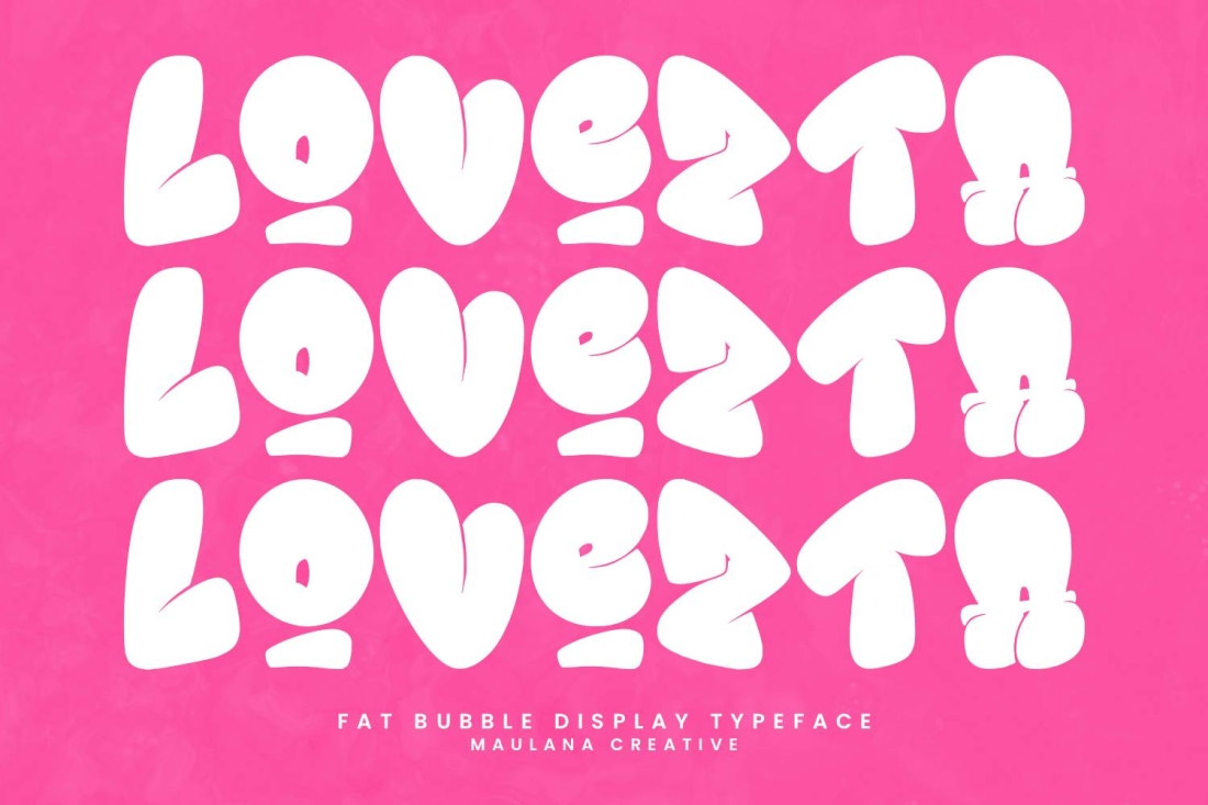 Lovezta Fat Bubble Display Font