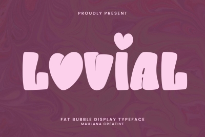 Lovial Fat Bubble Display Typeface
