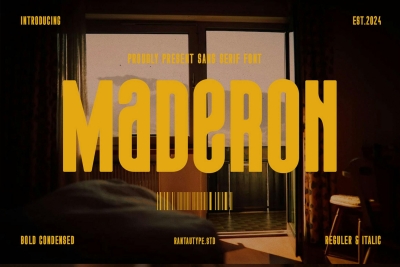 Maderon Bold Condensed Font