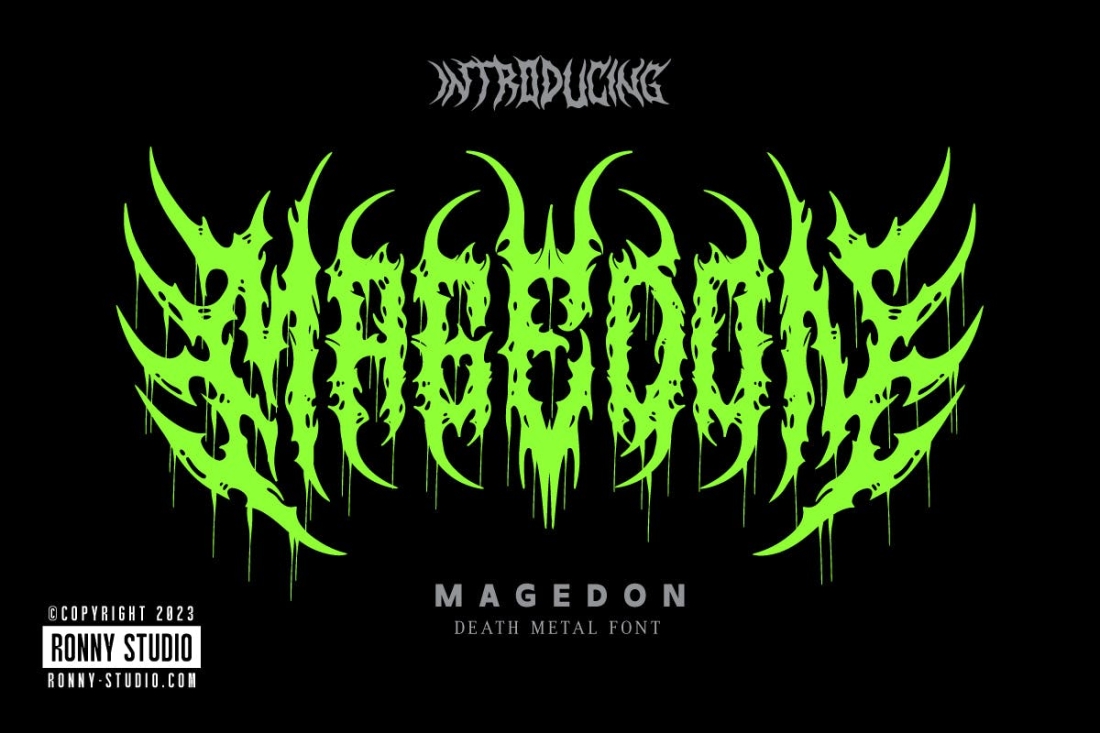 Magedon - Death Metal Font