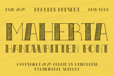 Maherta - Handwritten Font