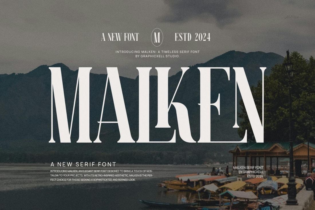Malken Elegant Ligature Serif Font Typeface
