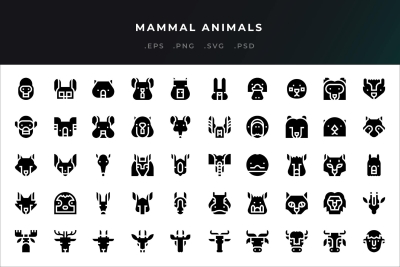 Mammal Animals Icons
