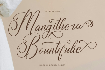 Mangithera Bountifulie Modern Script Font