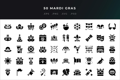 Mardi Gras Icons