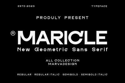 MARICLE - A Modern Geometric Sans Font