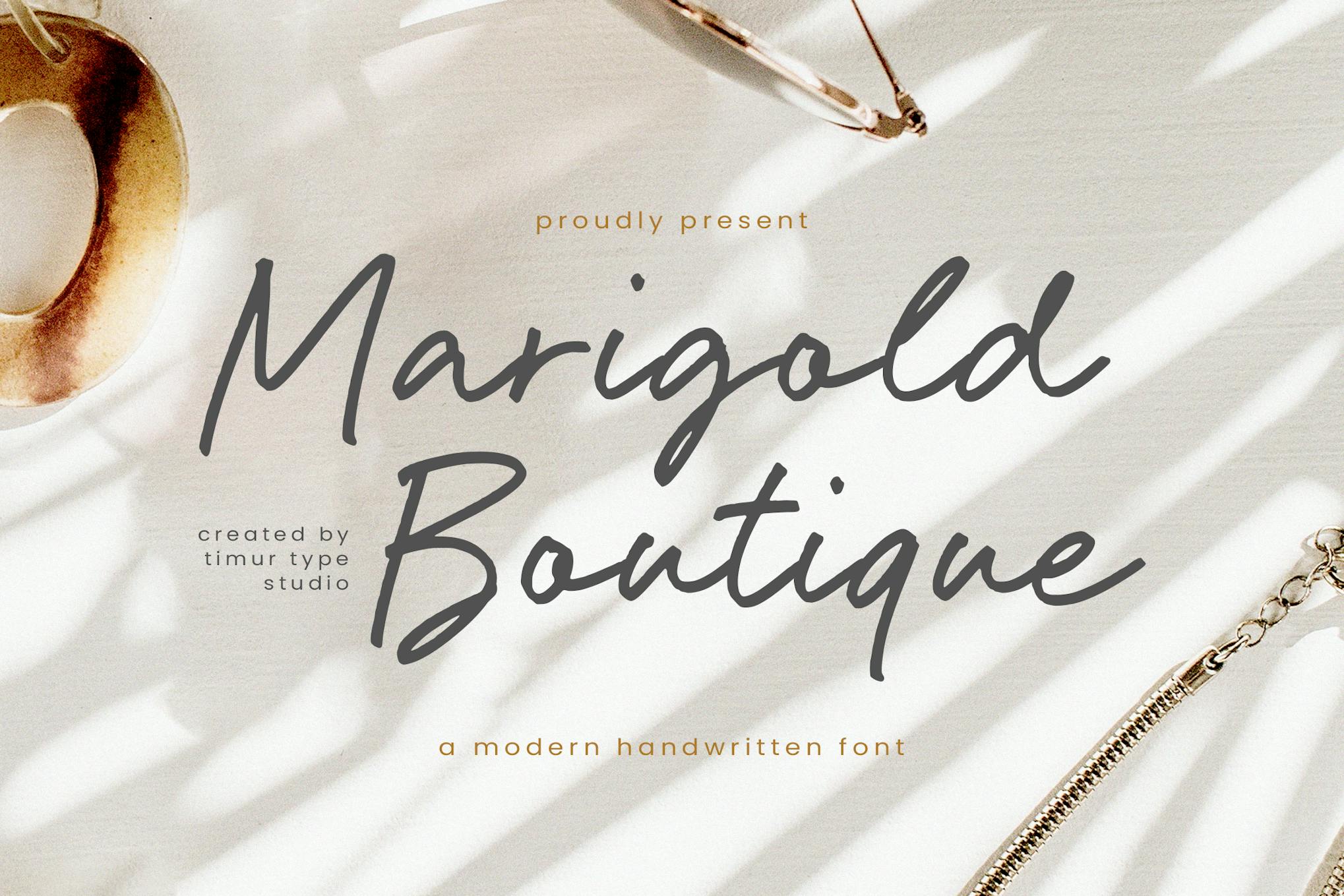 Marigold Boutique – Modern Handwritten Font TT