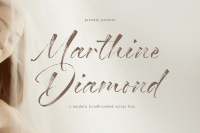 Marthine Diamond - Handbrushed Script Font TT