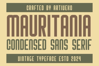 Mauritania Condensed Typeface