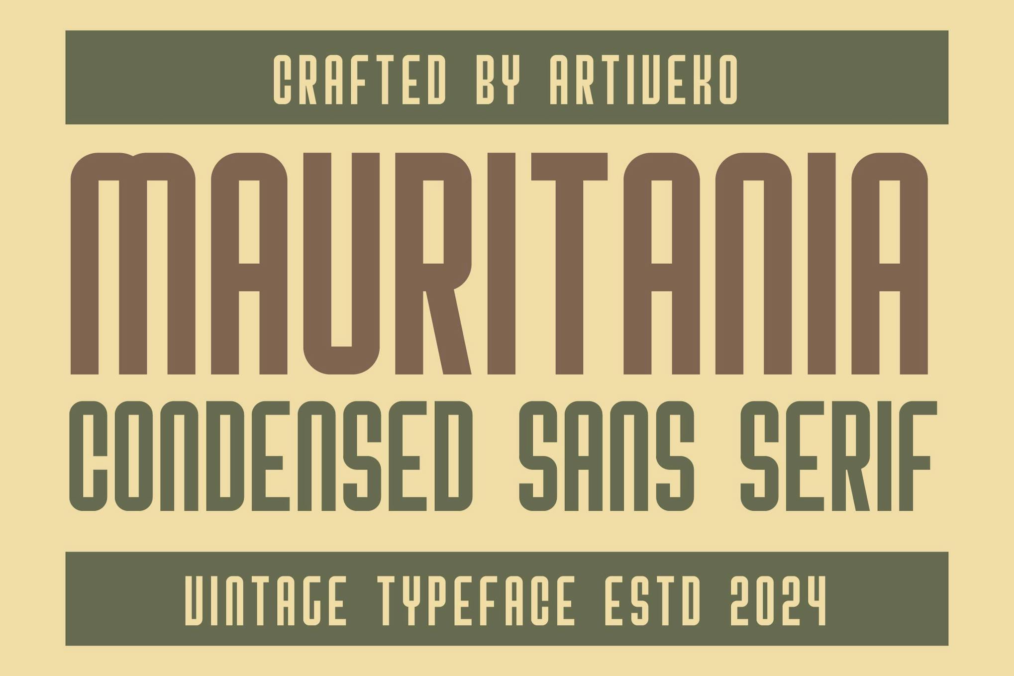 Mauritania Condensed Typeface