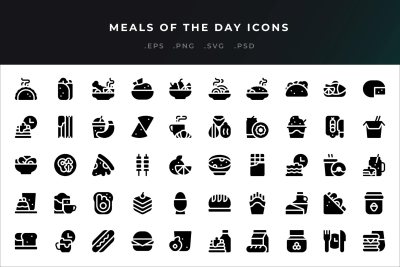 Meals Of The Day Icons