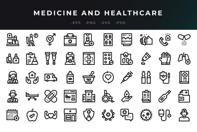 Medicine And Healthcare Icons