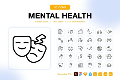Mental Health Icons Pack