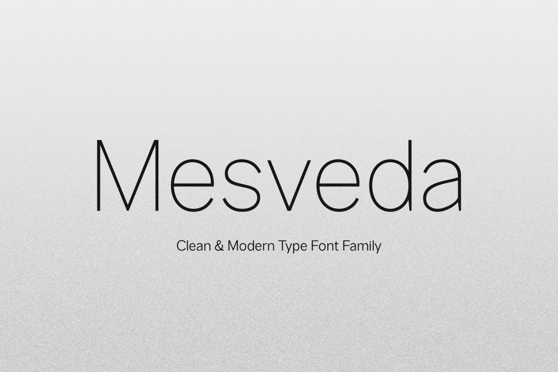 Mesveda - Clean Modern Typeface Font