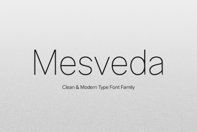 Mesveda - Clean Modern Typeface Font