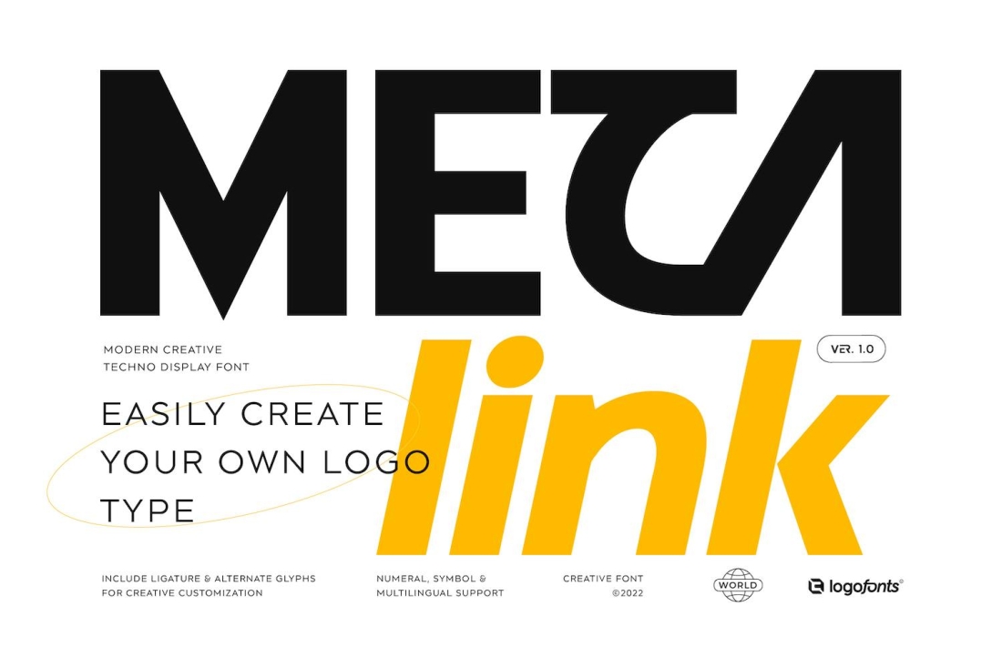 Meta Link - Modern Font