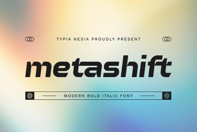 Metashift - Modern Bold Italic Font