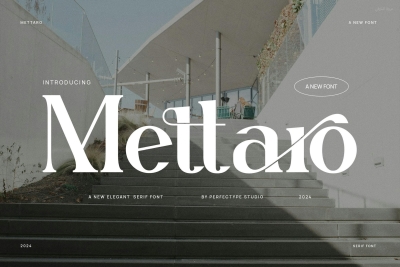 Mettaro Elegant Ligature Serif Font Typeface