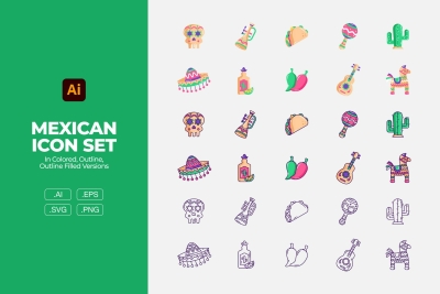 Mexican Icon Set