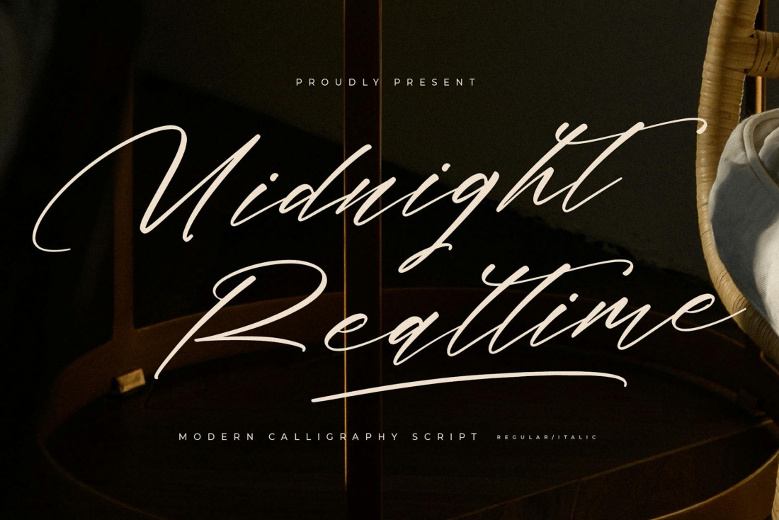 Midnight Realtime Modern Calligraphy Font