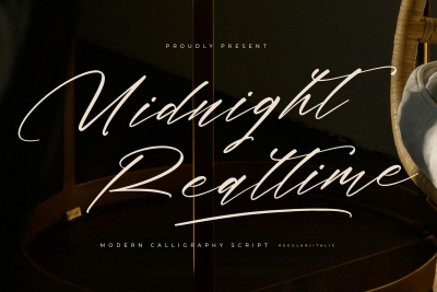 Midnight Realtime Modern Calligraphy Font