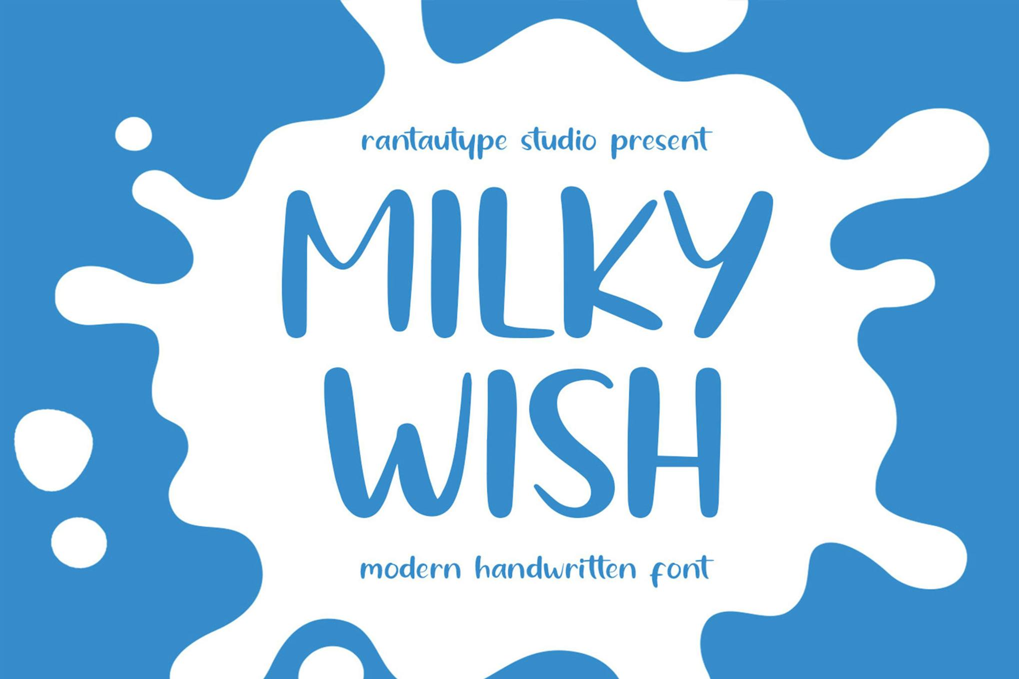 Milky Wish Playful Font