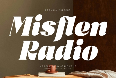 Misflen Radio Modern Bold Serif Font