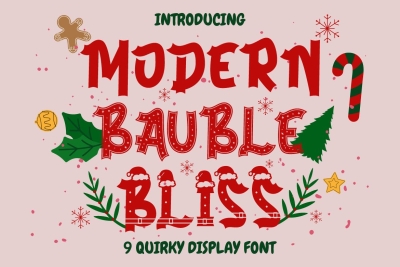Modern Bauble Bliss – Quirky Christmas Font