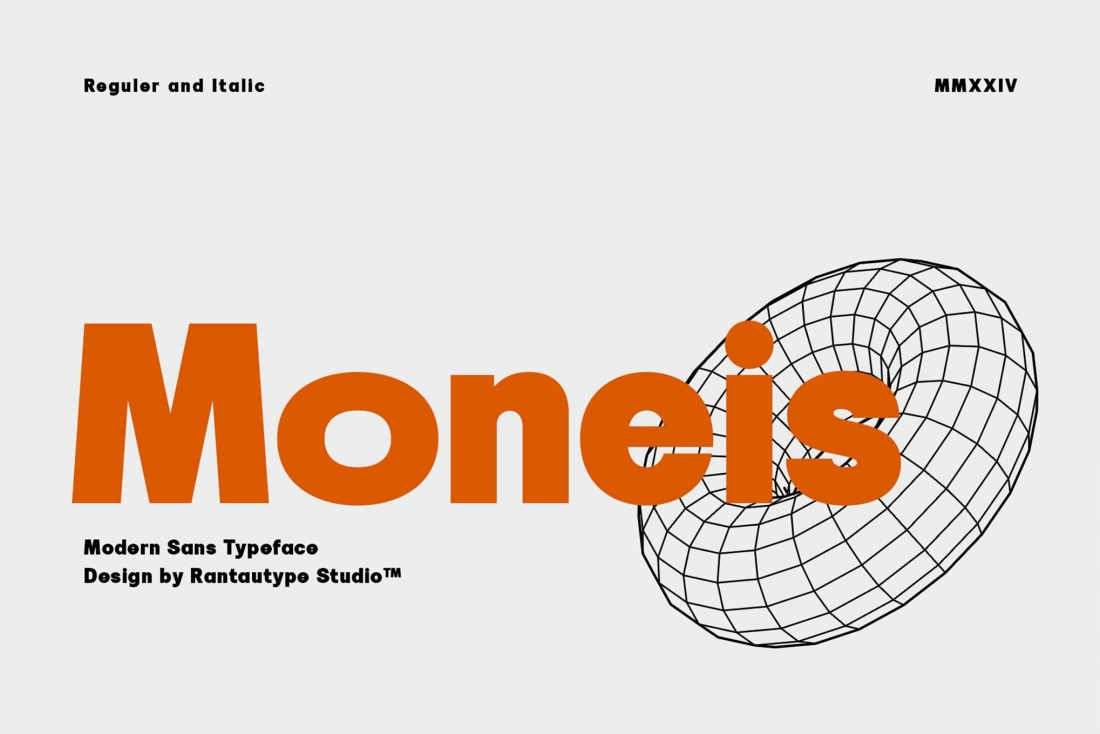 Moneis Modern Sans Typeface