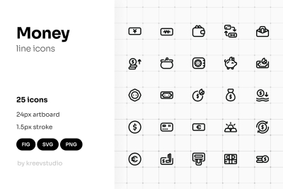 Money Line UI Icons