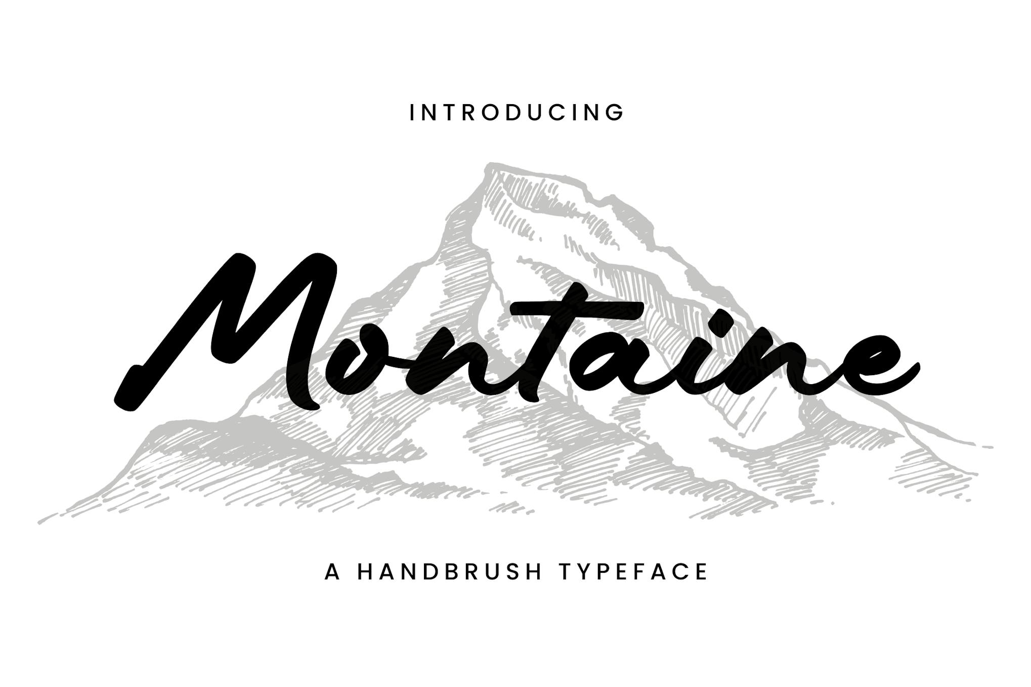Montaine – A Handbrush Typeface