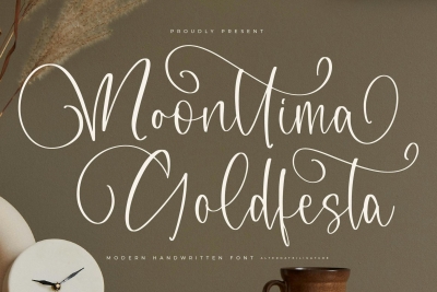 Moonttima Goldfesta Modern Handwritten Font
