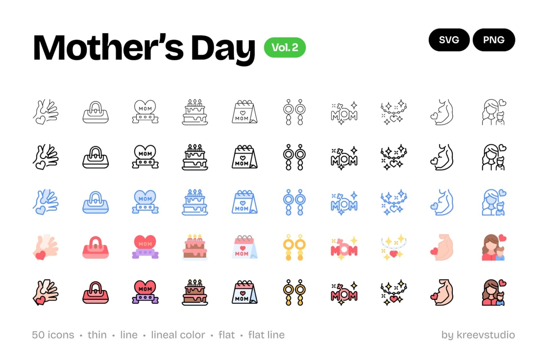 Mother's Day Icons Vol. 2