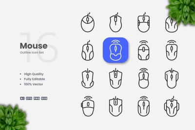 Mouse Outline Icons