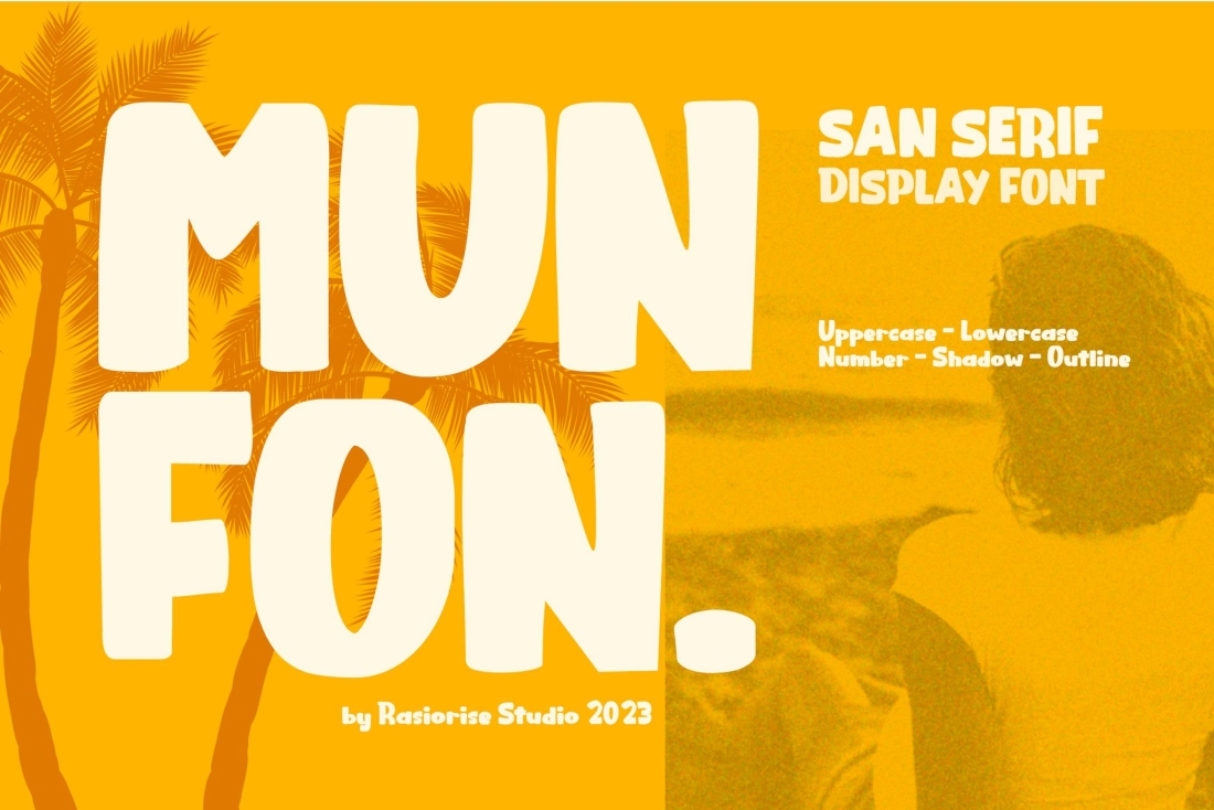 Munfon - Retro Sans Serif Display Font