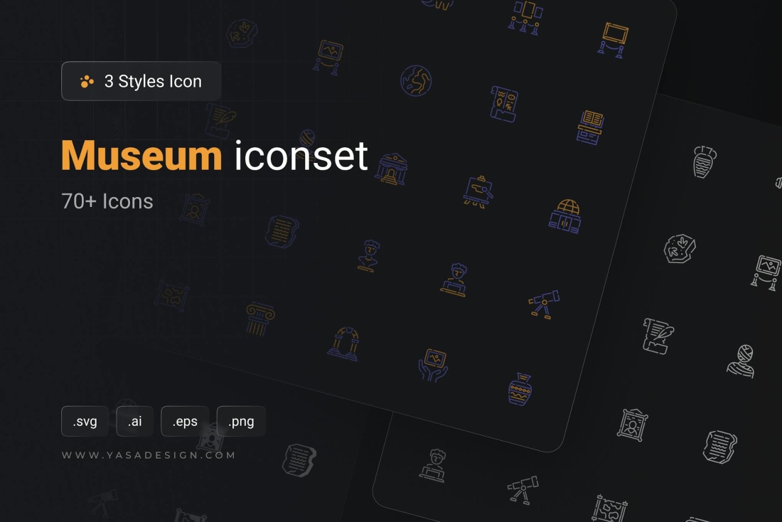 Museum Icons Set