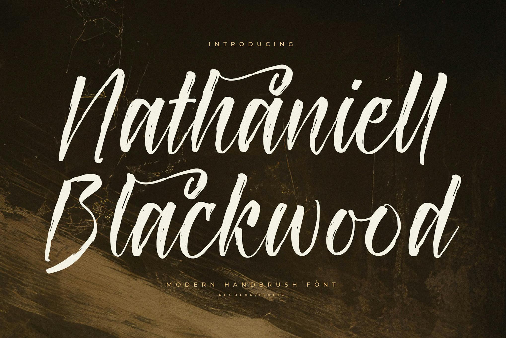 Nathaniell Blackwood Modern Hadbrush Font