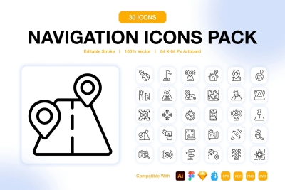 Navigation Outline Icons