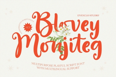 NCL Blovey Monjiteg - Handwritten Script Font