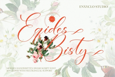 NCL Eqides Bisty - Handwritten Script Swash Font