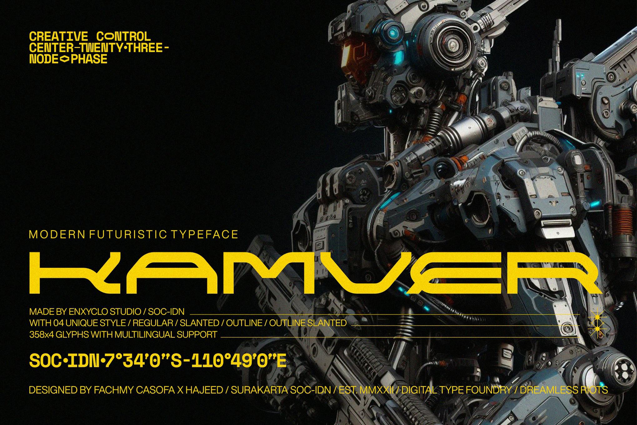 NCL Kamver – Modern Futuristic Space Font