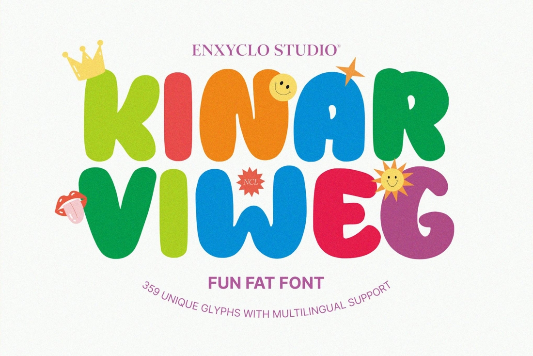 NCL Kinar Viweg - Fun Fat Handwritten Font